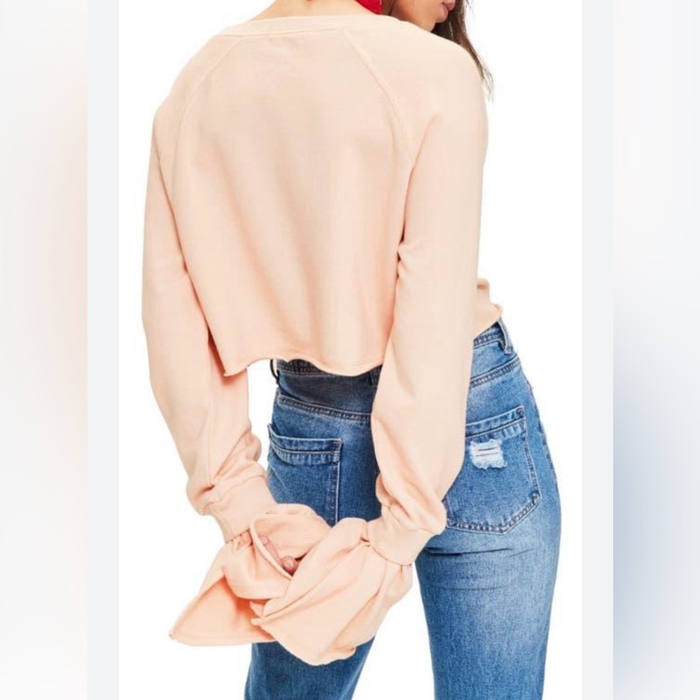 Missguided Peach Cropped Sweatshirt